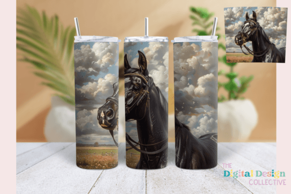 20oz Skinny Tumbler Wrap Painted Horse