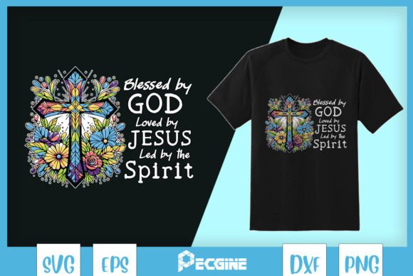 Blessed by God Floral Cross SVG Review