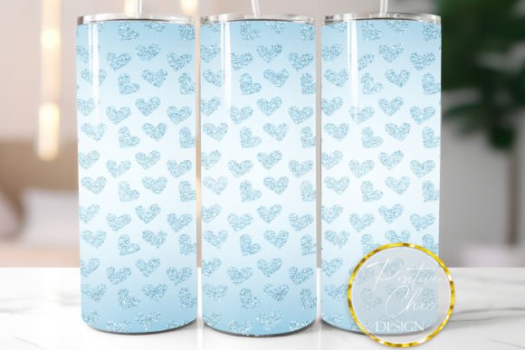 Blue Glitter Hearts Tumbler Sublimation Review