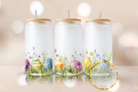 Easter Libbey Glass Can Wrap Tumbler PNG