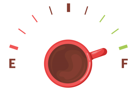 Energy Boost Indicator with Coffee Cup C