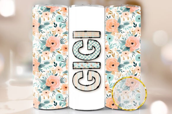 Floral Gigi Tumbler Wrap Sublimation PNG Review