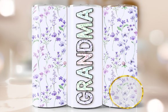 Floral Mothers Day Tumbler Wrap Gigi PNG