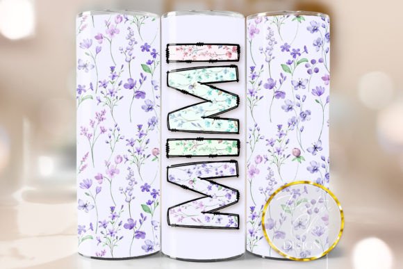 Floral Mothers Day Tumbler Wrap Mimi PNG
