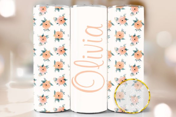 Floral Tumbler Wrap Flowers Custom Name Embroidery Review
