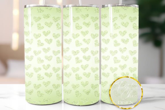Lime Glitter Hearts Tumbler Wrap Design Review