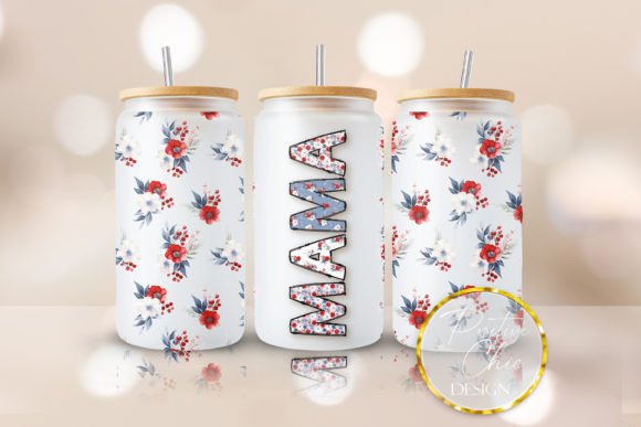 Mama Libbey Can Wrap UVDTF 16 Oz Cup PNG