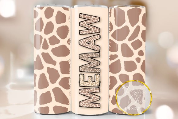 Memaw 20oz Tumbler Wrap PNG Animal Print Review
