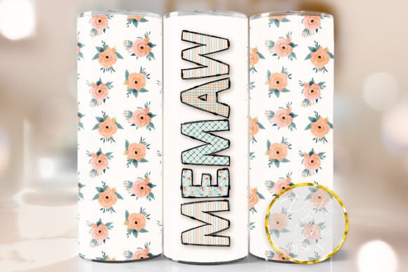Memaw Floral Tumbler Wrap Flowers Design Review