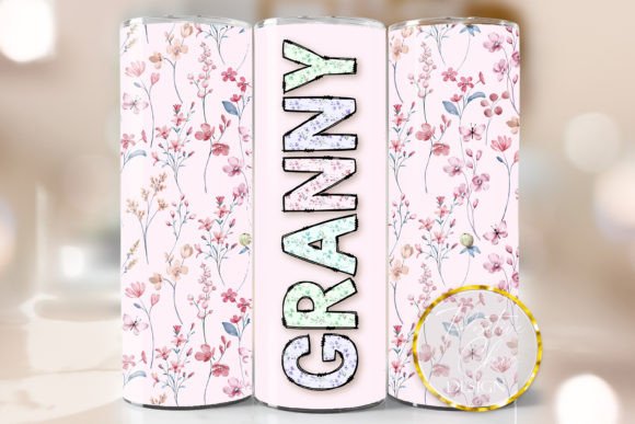 Mothers Day PNG 20oz Tumbler Wrap Granny