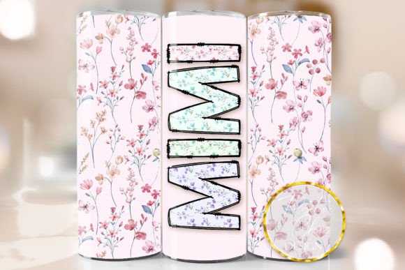 Mothers Day PNG 20oz Tumbler Wrap Mimi