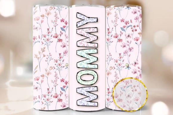 Mothers Day PNG 20oz Tumbler Wrap Mommy