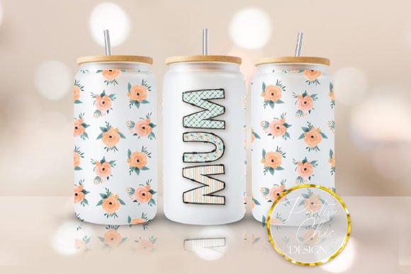 Mum Libbey Cup Wrap UVDTF Wraps 16 Oz