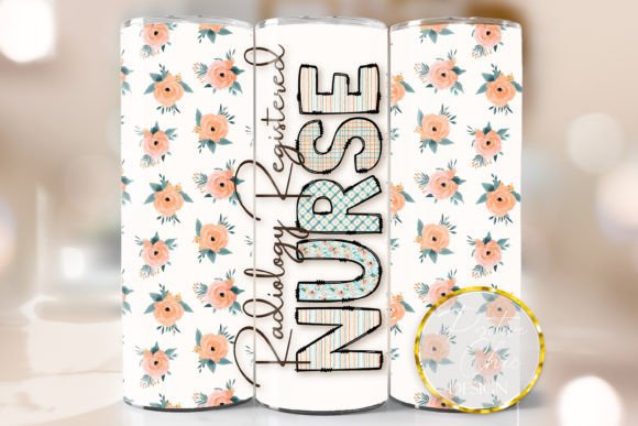 Radiology Nurse Floral Tumbler Wrap PNG Review