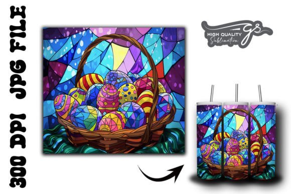 Stained Glass Easter Egg Tumbler Wrap 23